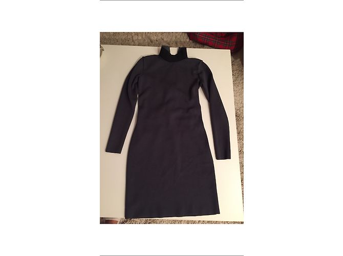Autre Marque Stretchkleid Anthrazit Grau M - Ansicht 2
