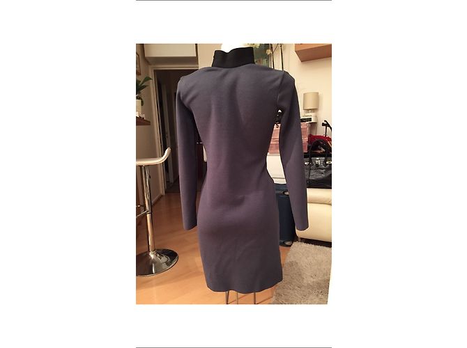 Autre Marque Stretchkleid Anthrazit Grau M - Ansicht 3