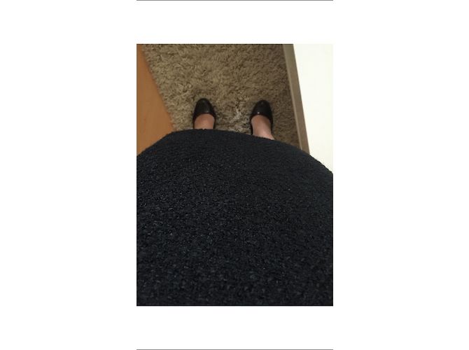Autre Marque Falda Elia G de lana negra rizada talla 38 Negro - vista 6