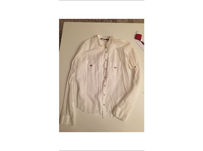 Camisa Zara Blanca de Algodón S Blanco - vista 3