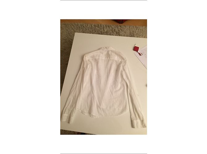 Camisa Zara Blanca de Algodón S Blanco - vista 4