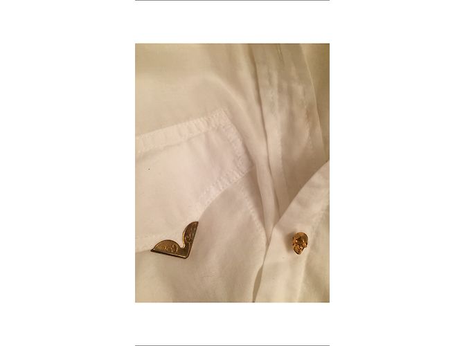 Camisa Zara Blanca de Algodón S Blanco - vista 5