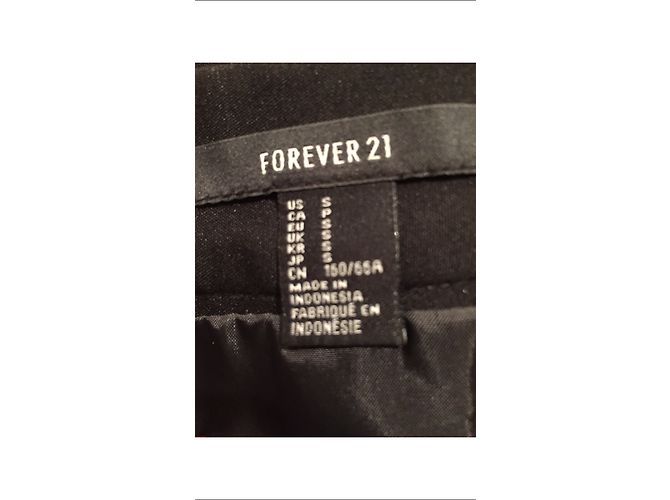 Autre Marque Gonna corta nera Forever 21 in cotone stretch S Nero - vista 4