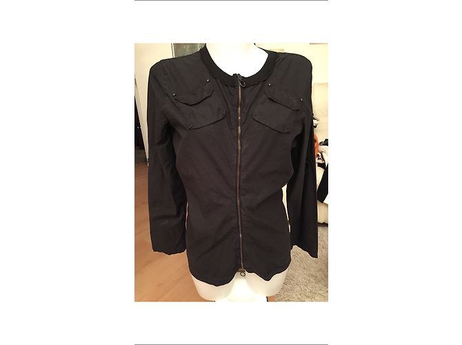 Autre Marque Top negro de algodón Cop.Copine Talla 38 - vista 3