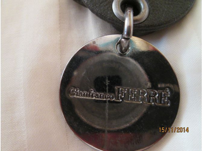 Collana Gianfranco Ferre Vintage in acciaio grigio - vista 3