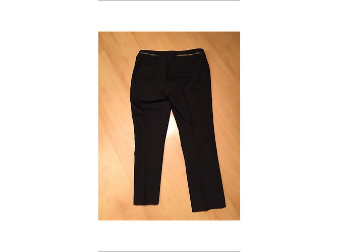 Zara Hose schwarz mit Reißverschluss an der Taille - Ansicht 2