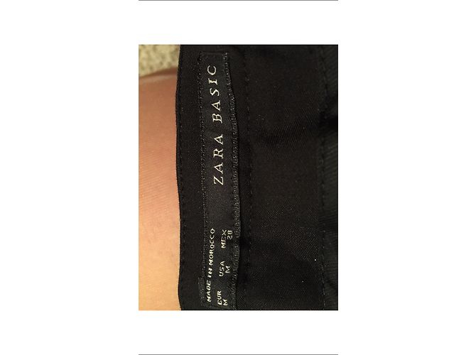 Zara Hose schwarz mit Reißverschluss an der Taille - Ansicht 3