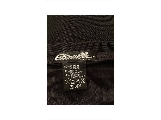 Autre Marque Falda negra Sparkle de viscosa Talla 36/38 Negro - vista 4