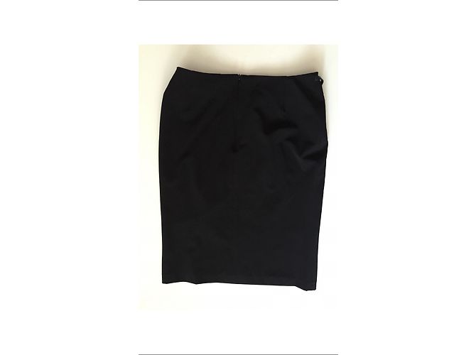 Autre Marque Falda negra Manigance de viscosa talla 38 Negro - vista 2