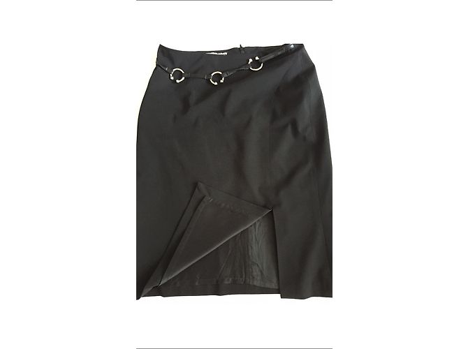 Autre Marque Falda negra Manigance de viscosa talla 38 Negro - vista 4