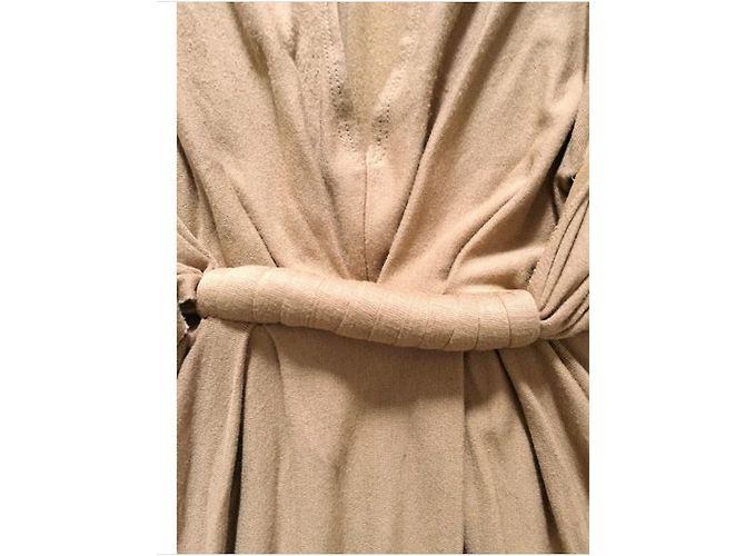 Dkny Drape Kleid Beige Viscose - Ansicht 2