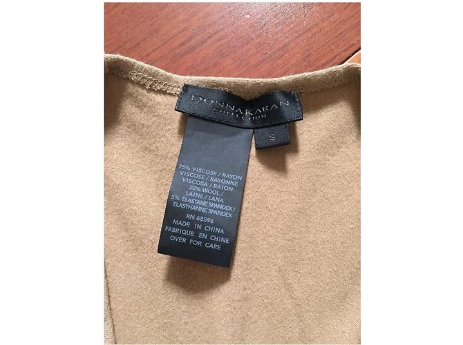 Dkny Drape Kleid Beige Viscose - Ansicht 3