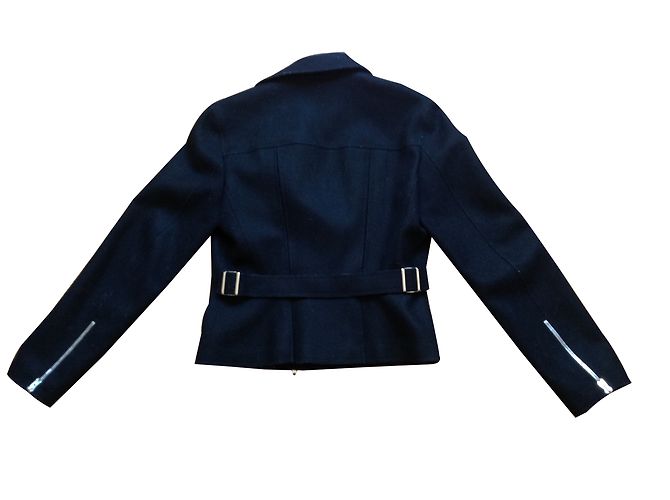 Alaïa Black Wool Biker Jacket Size 40 - view 2