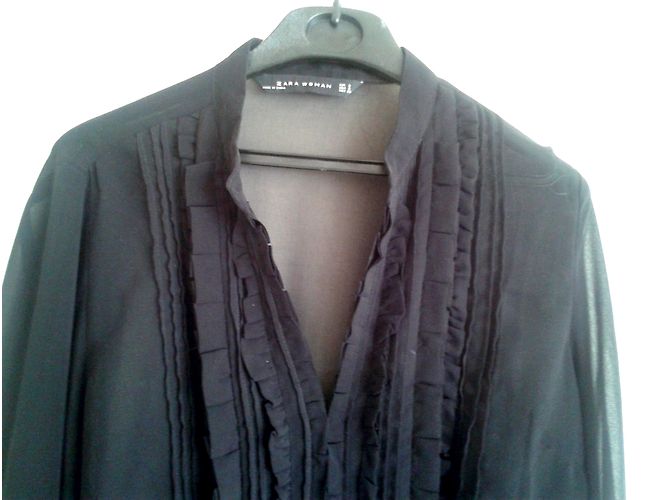 Camicia Zara nera trasparente S Nero - vista 2