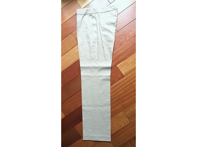 Pantalones de lino beige Elie Tahari - vista 3