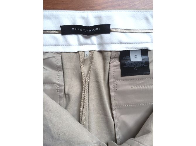 Pantalones de lino beige Elie Tahari - vista 4