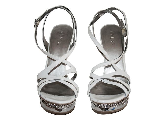 Sandali Guess in pelle bianca tacco 12 cm Bianco - vista 2