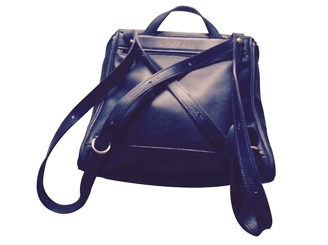 Zaino e borsa a tracolla Longchamp in pelle verde scuro - vista 2