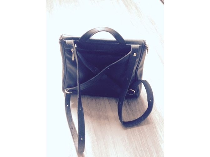 Zaino e borsa a tracolla Longchamp in pelle verde scuro - vista 3