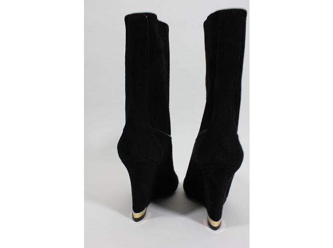 Botines Louis Vuitton de ante negro - vista 5