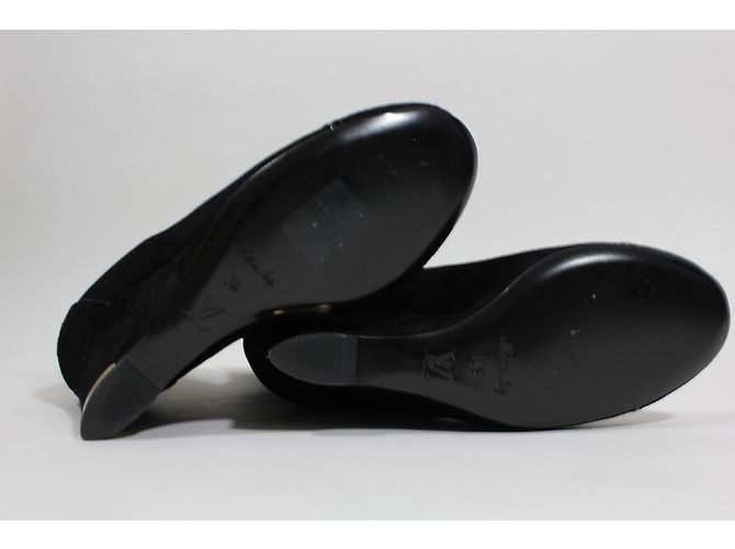 Botines Louis Vuitton de ante negro - vista 6
