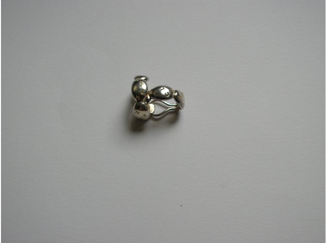 Orecchini Chanel a cerchio in argento - vista 6
