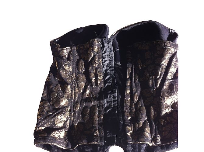 Set Bustier e Slip La Perla Nero e Oro Metallizzato Metallico - vista 2