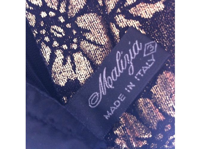 Set Bustier e Slip La Perla Nero e Oro Metallizzato Metallico - vista 4
