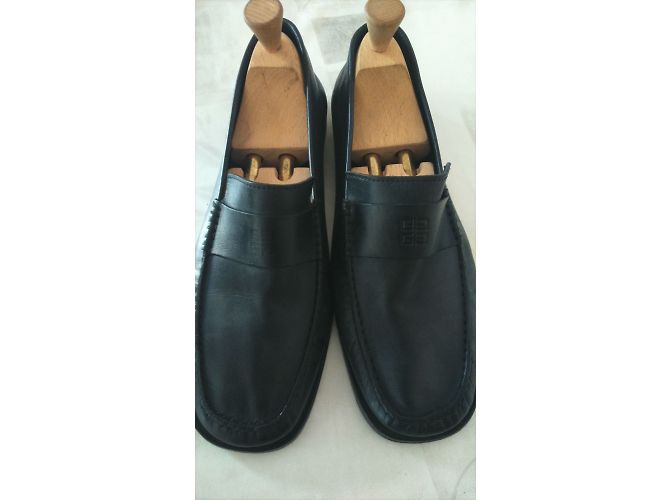 Givenchy Leder Slipper Blau - Ansicht 4