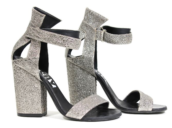 Sandali Shy by Arvid Yuki in pelle argento Taglia 38 - vista 3