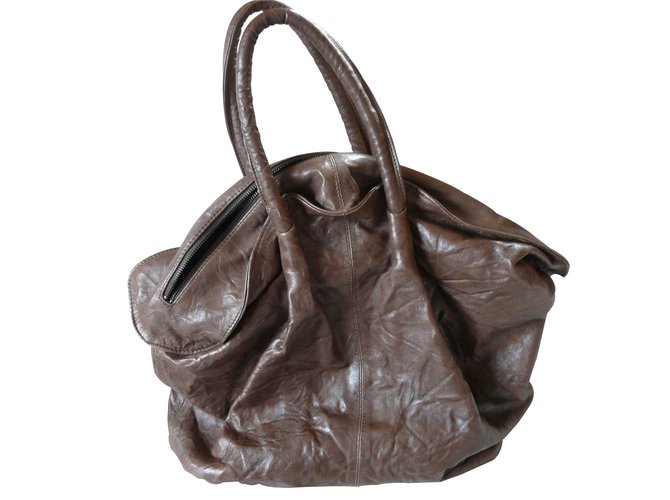 Bolso Bash de piel de cordero marrón Castaño - vista 2