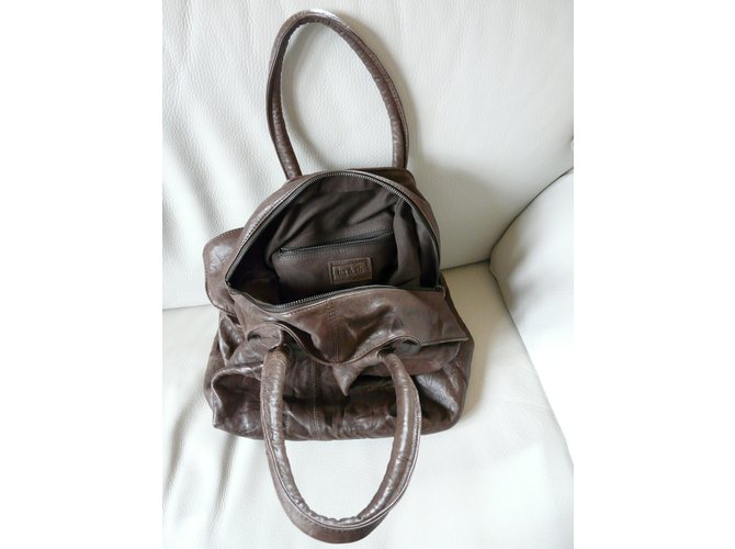Bolso Bash de piel de cordero marrón Castaño - vista 3