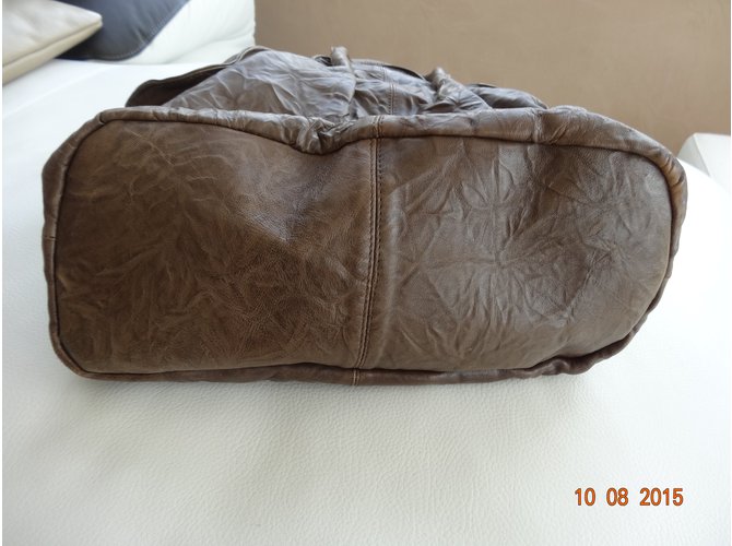 Bolso Bash de piel de cordero marrón Castaño - vista 4