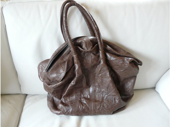 Bolso Bash de piel de cordero marrón Castaño - vista 6