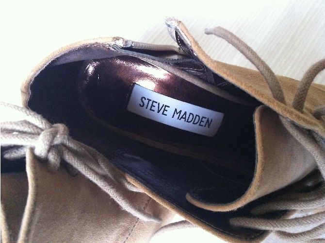 Botines Steve Madden Beige de Gamuza - vista 7