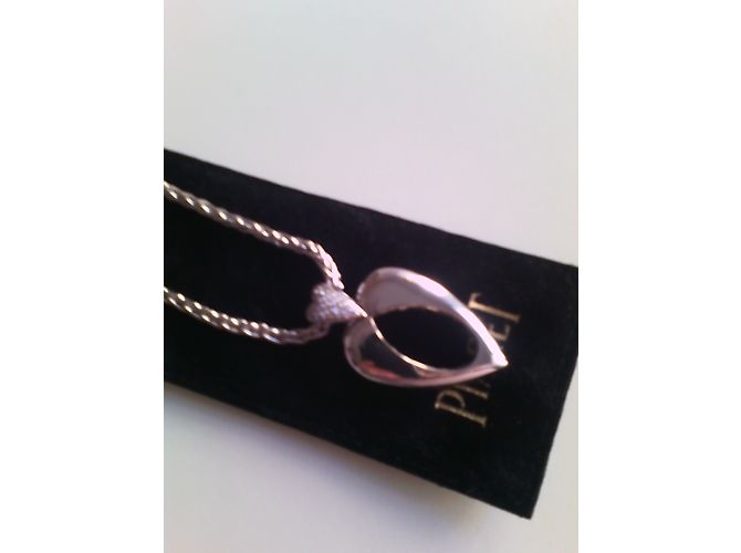 Collar con Pendiente de Corazón Piaget Oro Blanco Gris - vista 4