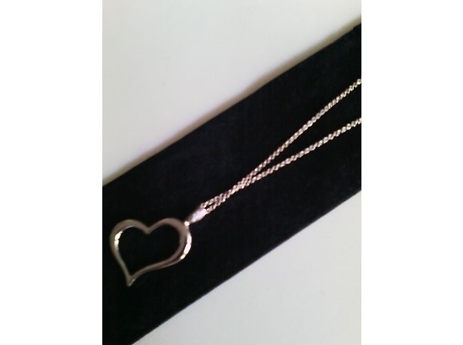 Collar con Pendiente de Corazón Piaget Oro Blanco Gris - vista 3
