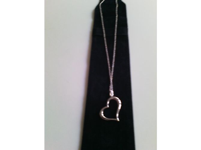 Collar con Pendiente de Corazón Piaget Oro Blanco Gris - vista 4
