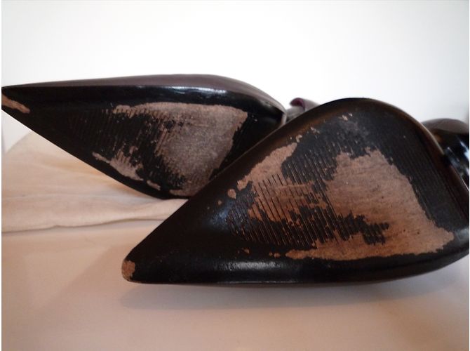 Max Mara Pumps aus Leder Grau 38 - Ansicht 5