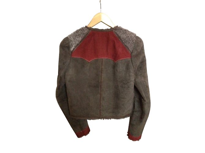 Isabel Marant Jacke aus Hirschleder Grau Grösse 36 - Ansicht 2