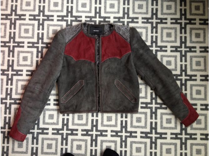 Isabel Marant Jacke aus Hirschleder Grau Grösse 36 - Ansicht 4