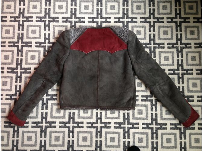 Isabel Marant Jacke aus Hirschleder Grau Grösse 36 - Ansicht 5