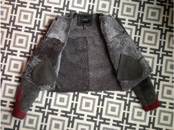 Isabel Marant Jacke aus Hirschleder Grau Grösse 36 - Ansicht 6