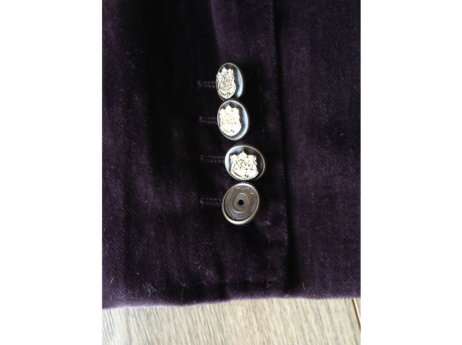 Blazer Dolce & Gabbana de seda y algodón efecto terciopelo ciruela - vista 6