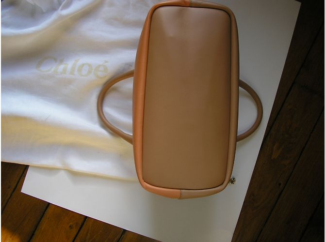 Borsa a mano Chloé Baylee in pelle Wet Sand Coral Reef - vista 3