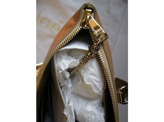 Borsa a mano Chloé Baylee in pelle Wet Sand Coral Reef - vista 5