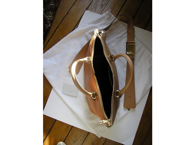 Borsa a mano Chloé Baylee in pelle Wet Sand Coral Reef - vista 7