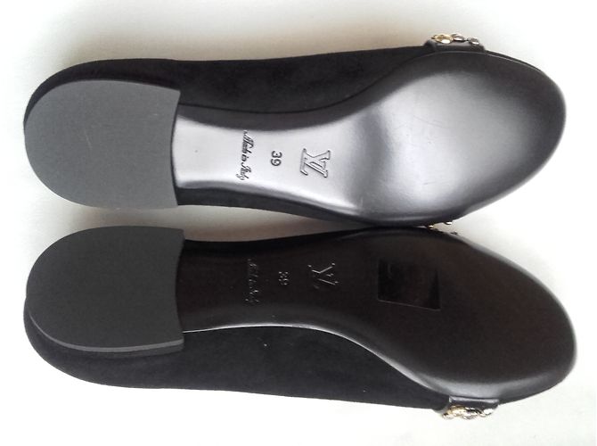 Mocassini Louis Vuitton in camoscio nero 39 - vista 5
