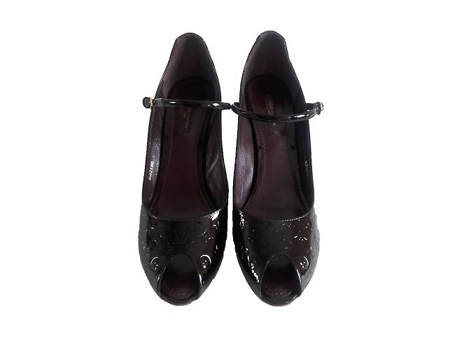 Louis Vuitton Amarante Lackleder Monogramm Keilabsatz Pumps - Ansicht 2