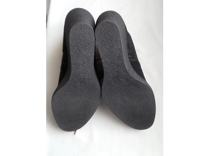 Louis Vuitton Botines de Cuña Stride Negros de Gamuza 39 - vista 4